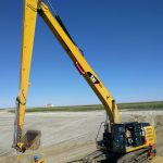 installing a jib crane near retention pond