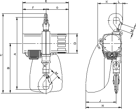 diagram of air hoist from jd neuhaus