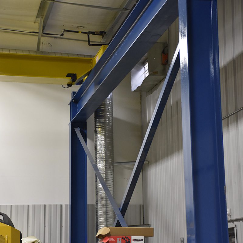 acculift Maximizing floor crane coverage by careful column placement