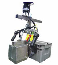how to properly lift bins with end effector