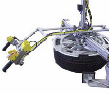 Tire Lifting End Effector system crane material handler crane extension
