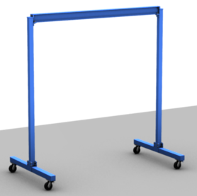 gantry crane fixed height movable under load when used