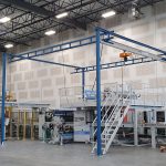 workstation crane tall high columns lift height custom design and install