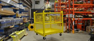 lifting baskets for material parts moving - product lifting and coordination warehouse