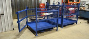 lifting baskets for material parts moving - product lifting and coordination warehouse