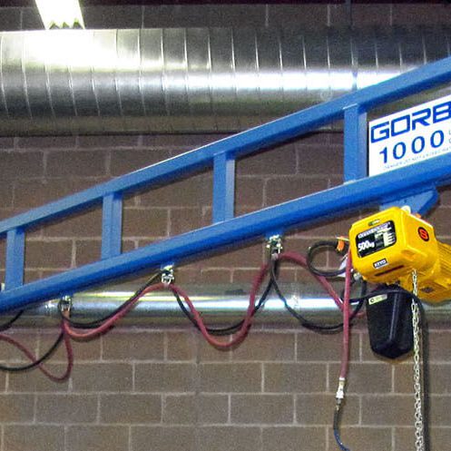 Gorbel 1000 boom jib hoist vacuum lift crane