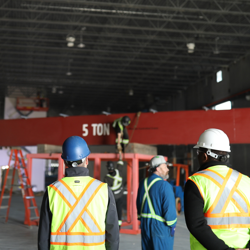 Acculift Team With Customer During Installation